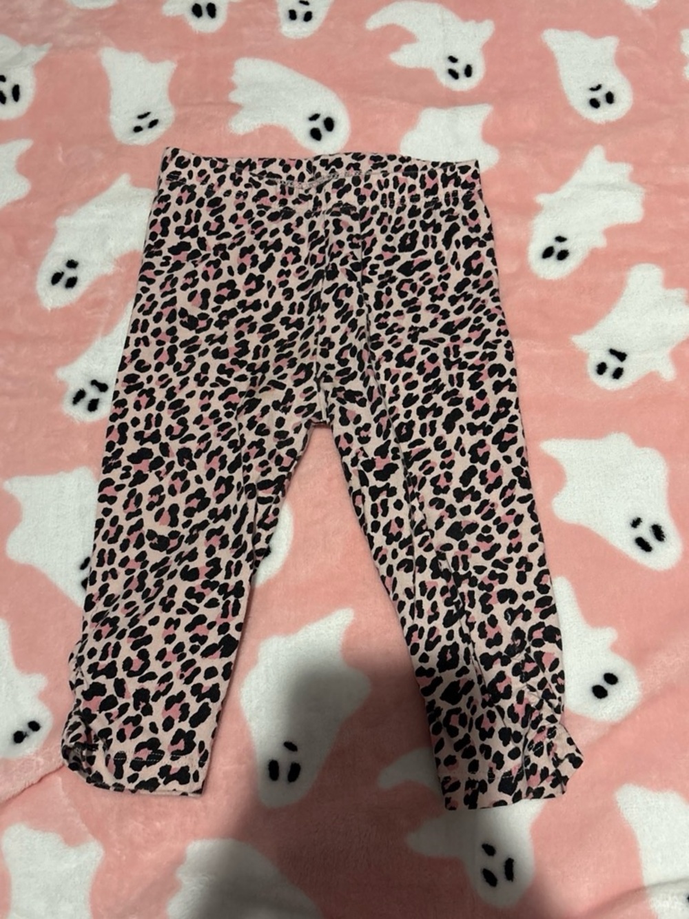 Carter's Pink and Black Leopard Print Kids Leggings